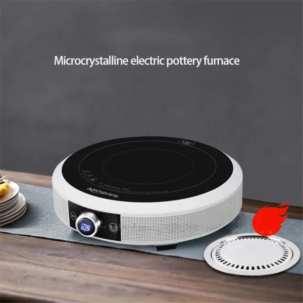 Household Explosion Electromagnetic Stove Intelligent Round Electric Flame Furnace Electric Ceramic Plastic Ce Commercial 1 YEAR 2