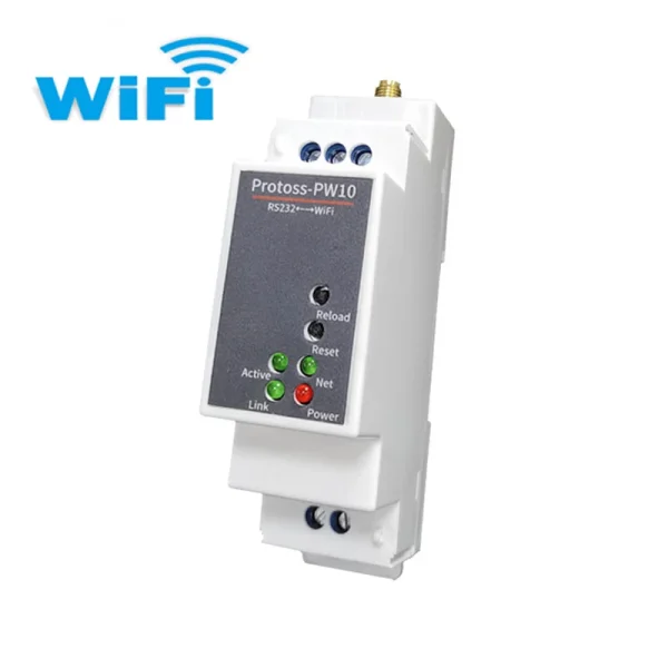 DIN-Rail Serial Port RS232 To WiFi Converter IoT Device Protoss-PW10 AC100V~220V Or DC Input Support Modbus MQTT 1