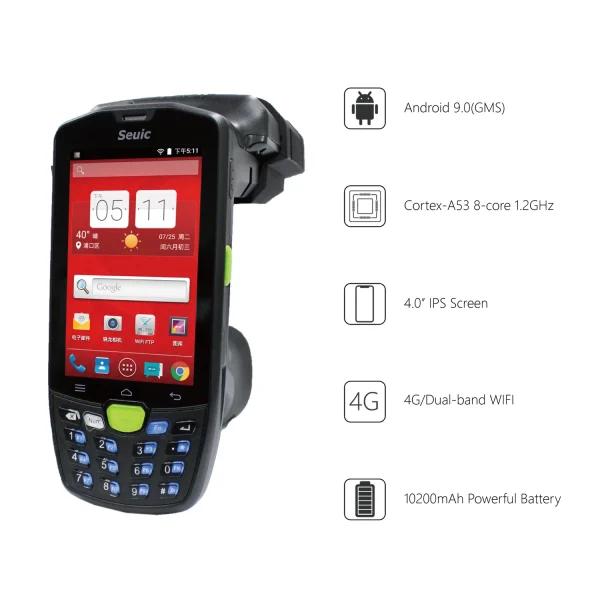 IOT Sensor Device RFID Reader Impinj R2000 UHF 840-960MHz UHF RFID Reader With Barcode Scanner IP65 WIFI 4G Bluetooth 3G RAM 2