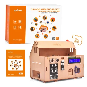 OSOYOO Smart House IoT Starter Kit V2.0 for Arduino,Learning STEM Electronic Engineering Coding Programming, DIY Home Set 1