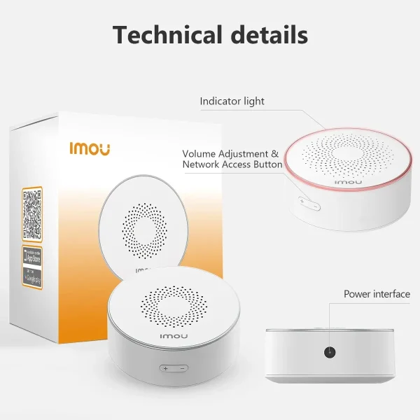 IMOU Smart Life WiFi Siren Alarm 85dB Loud Speaker ZigBee 3.0 with Strobe Flash Siren Long Endurance for Home Security System 6